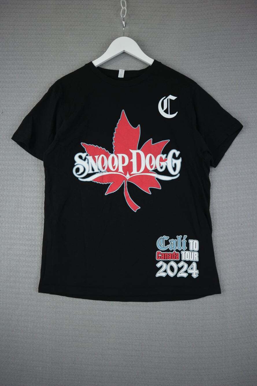 Snoop Dogg Cali to Canada Tour 2024 Black T-Shirt Medium Concert Graphic Tee